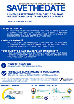 Secondo evento annuale Ponza Prima-Med – 14 settembre 2020